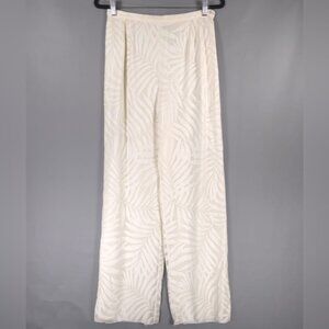 VALENTINO MISS V SILK Blend ITALY🇮🇹MADE Straight Pants Floral CRUPPO CFT 44/10